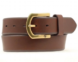 M and F Western Product N2710402 Men's Standard Belt in Brown Cow with No Edge Stitching